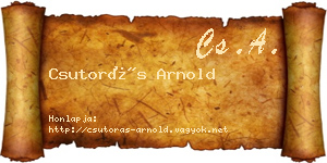 Csutorás Arnold névjegykártya
